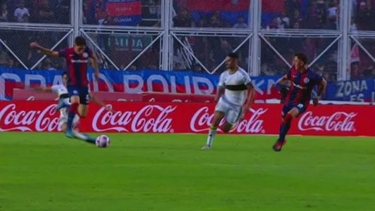 San Lorenzo - Boca: la polémica patada de Sández a Giay que por el VAR pasó de roja a amarilla