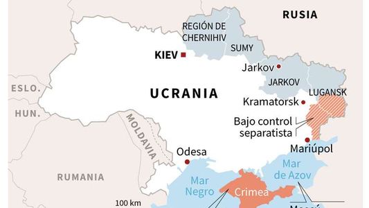 El mapa de la guerra entre Ucrania y Rusia: las zonas que fueron bombardeados por Moscú