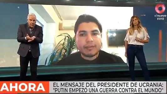 ¡Insólito testimonio en TV! El argentino que vive en Ucrania y no le tiene miedo a los misiles porque es de Lanús
