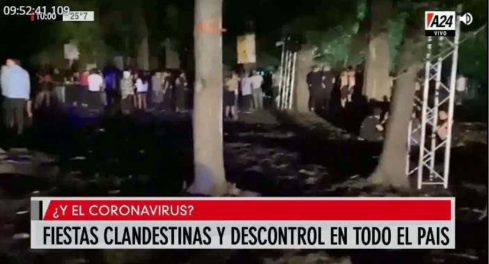 Alarma por las fiestas clandestinas y descontrol en todo el país
