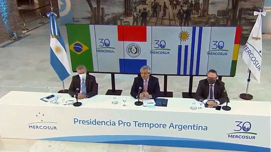Alberto Fernández pidió a Brasil y Uruguay no cortarse solos en el Mercosur