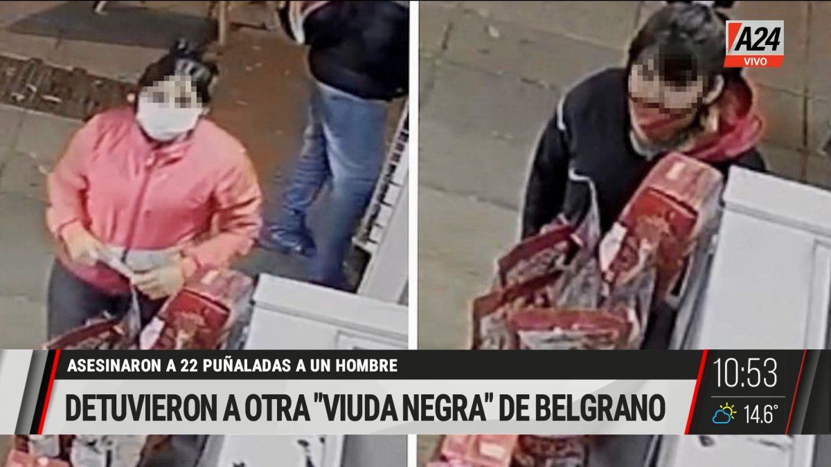 Cayó la otra viuda negra por el crimen de un hombre en Belgrano. (Captura de Tv)