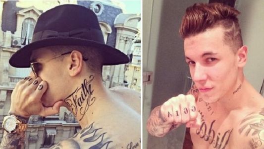 De laburar ni hablar: Alexander Caniggia y sus nuevos tatuajes