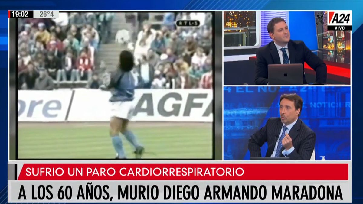 En El Pase en A24, Jonatan Viale y Eduardo Feinmann recordaron a Maradona