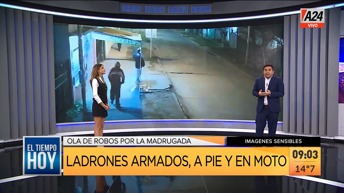 Así viven los trabajadores la ola de robos bonaerenses. (Captura de Tv)