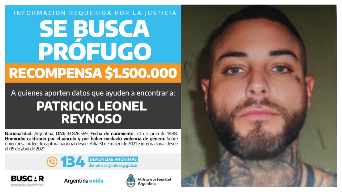 Reynoso se entregó dos días después de que saliera la recompensa de un millón y medio de pesos a quien brindara datos. La mamá de Pilar, Adriana Chiaverano, la venía pidiendo desde hacía tiempo.