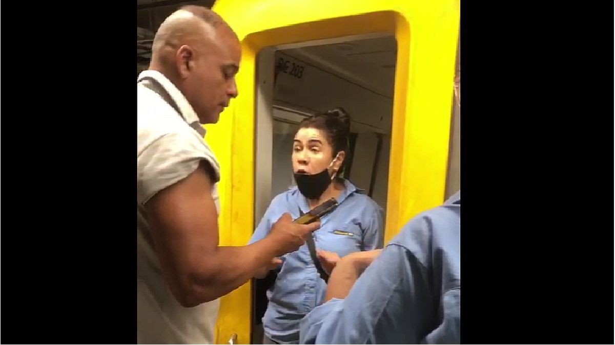 Paro en la línea C de Subte: un delegado insultó una conductora que se negó sumarse a la medida (Foto: captura de TV).