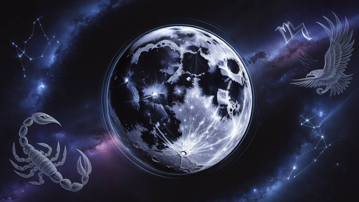 La Luna en Escorpio ilumina lo que intentabas esconderte a vos mismo. Foto: Astrología/Ideogram.