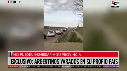 A24 mostró el reclamo de misioneros varados en la ruta nacional 14