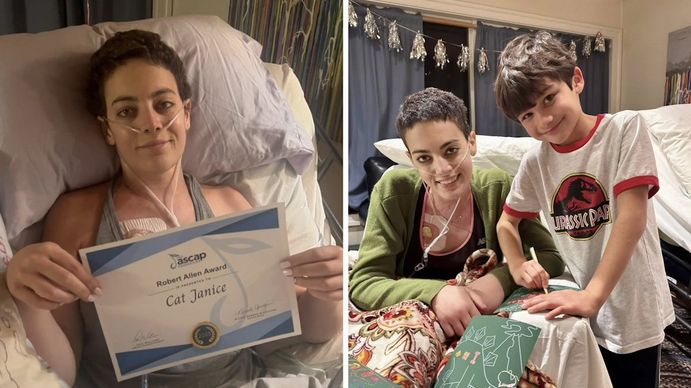 El último acto: tiene cáncer terminal y escribió una canción para ayudar a su hijo tras su muerte