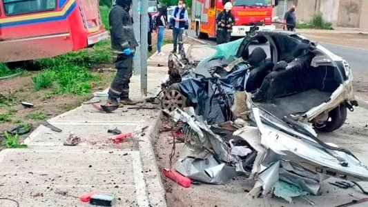 Imágenes sensibles: un muerto y 2 heridos en un choque frontal en General Rodríguez