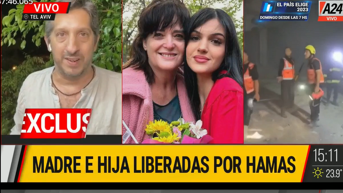 Hamás confirmó que liberó a des rehenes. (Foto:captura A24)