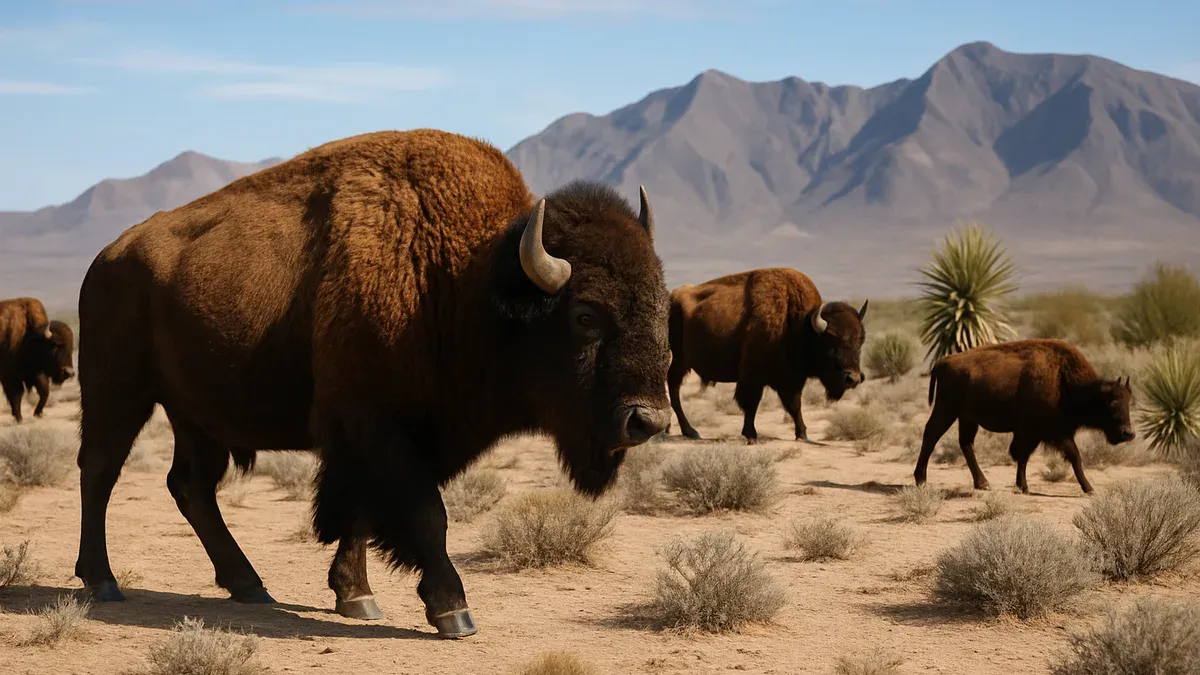 Soltaron bisontes en un desierto de México y el ecosistema empezó a recuperarse. (Imagen ilustrativa)