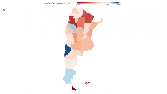 ¿Cómo afectó la pérdida de empleo privado a cada provincia en el último año?