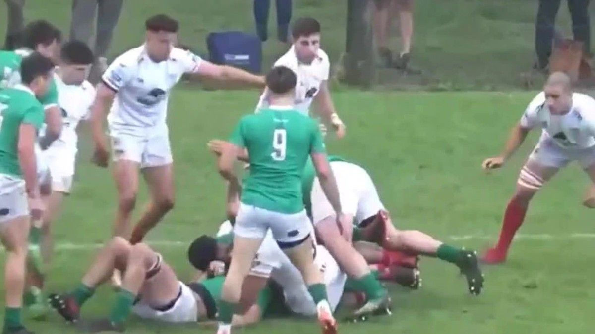 La terrible jugada que llevó a la muerte al rugbier Lucas Pierazzoli.&nbsp;