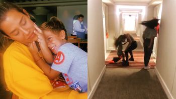 El blooper de Jimena Barón con su hijo Momo: ¡cabezazo en plena coreo!