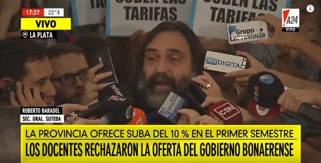 Se alarga el conflicto: los docentes volvieron a rechazar la oferta de Vidal y llaman a un paro el próximo miércoles