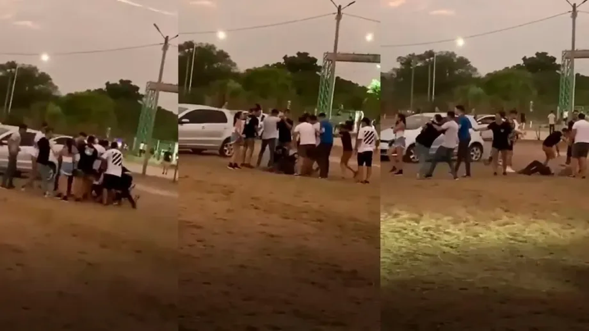 Un grupo de rugbiers agredió a un joven de 31 años en Corrientes. (Foto: Captura Video)&nbsp;