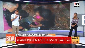 Dos nenas fueron abandonadas en la Av. General Paz y Antonio Laje instó a que los políticos tomen consciencia sobre su rol del Estado en los sectores vulnerables. (Captura de Tv)