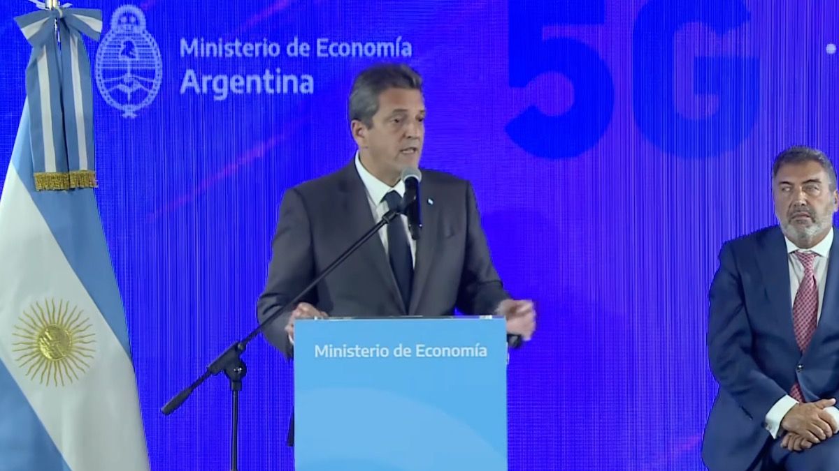 Sergio Massa anunció la llegada del 5G a la Argentina. (Foto: Ministerio de Economía)