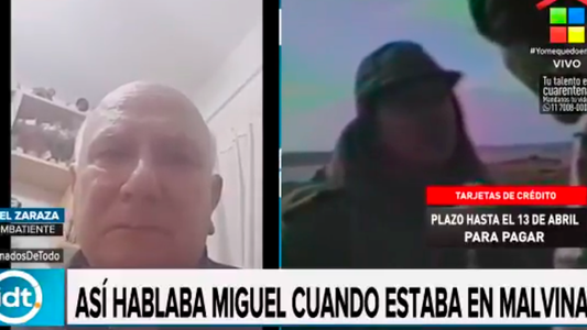 Ex combatiente se emocionó al ver el video de cuando fue a luchar a Malvinas