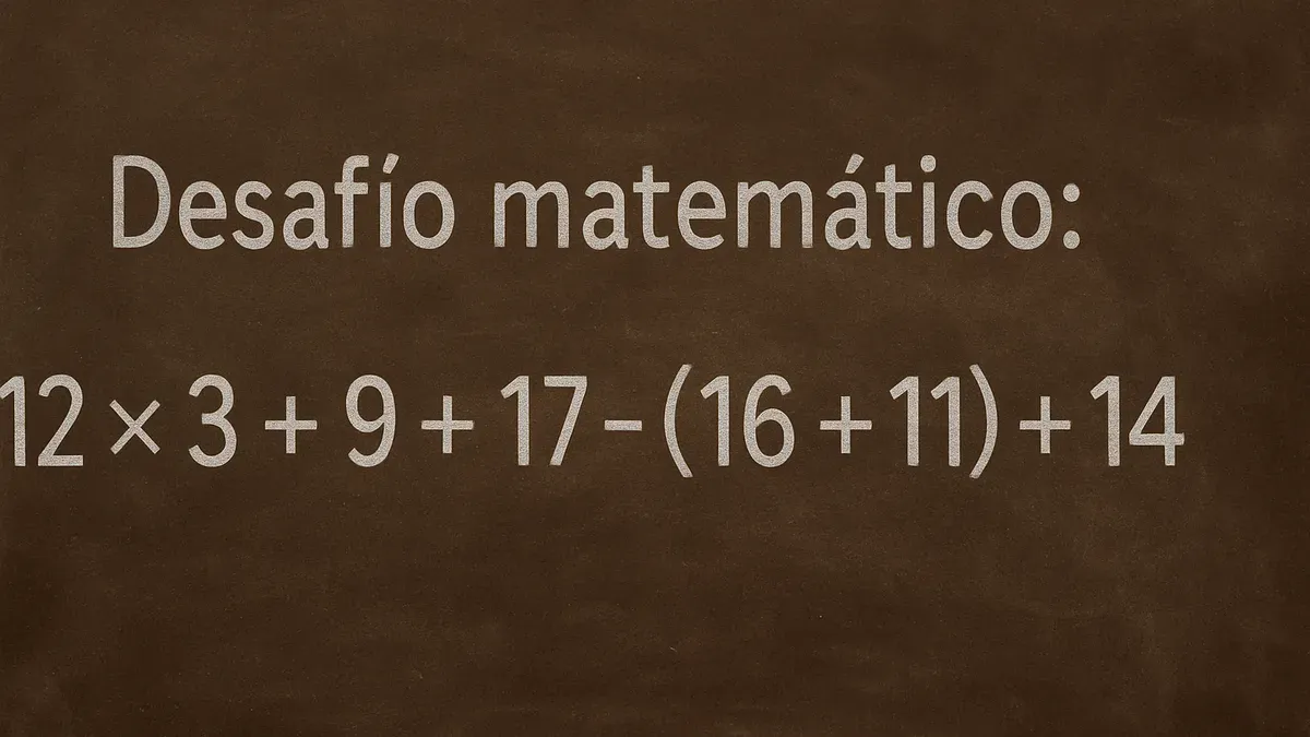 Imagen de pizarra para Desafío Matemático: este reto con paréntesis no se resuelve de un vistazo
