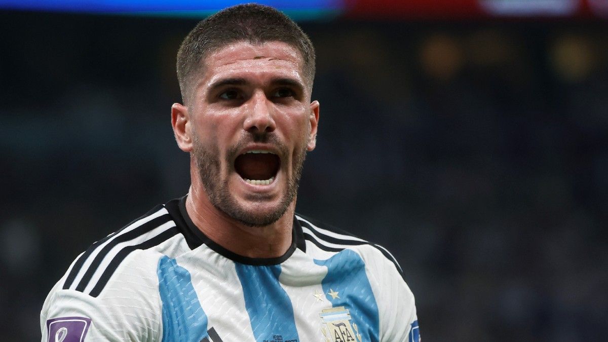 Rodrigo De Paul festeja el triunfo ante México después del duro comienzo en el debut en el Mundial de Qatar 2022. (Foto: EFE)