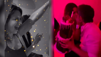 Los 50 de Nancy Dupláa: festejo en su casa y beso pasional con Pablo Echarri