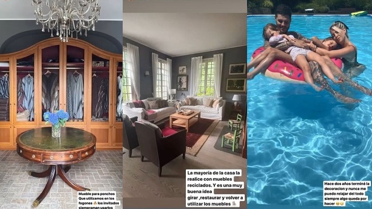Otros de los lujosos ambientes de la casa de campo de Wanda Nara y su familia en Mil&aacute;n, Italia.&nbsp;