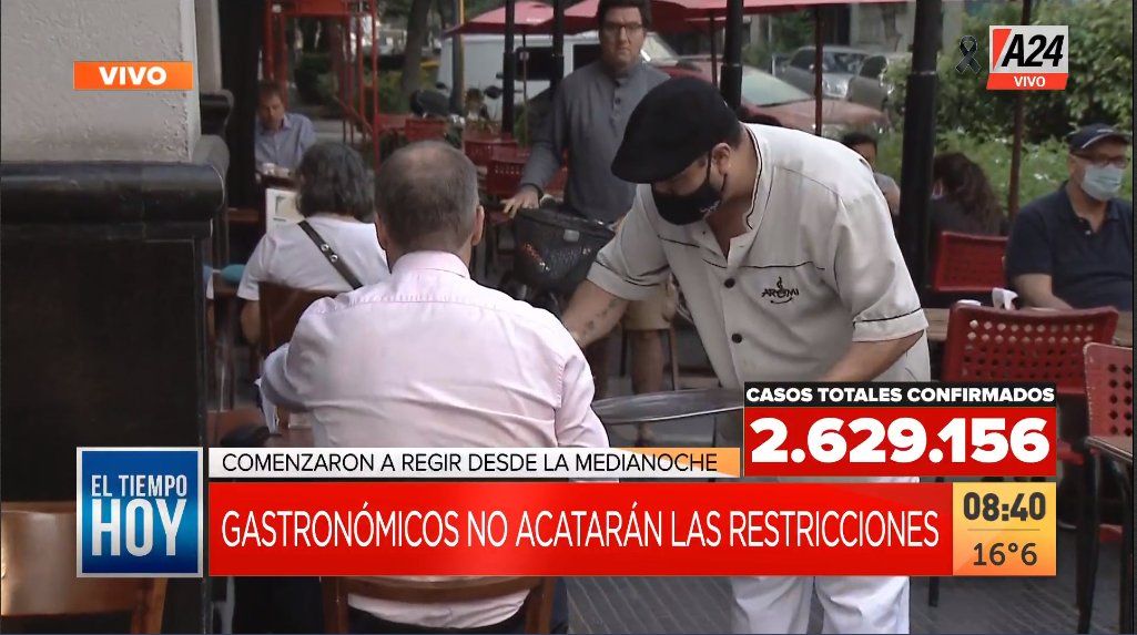 Sindicatos gastronómicos rechazan el DNU del Gobierno (Foto: captura de TV).