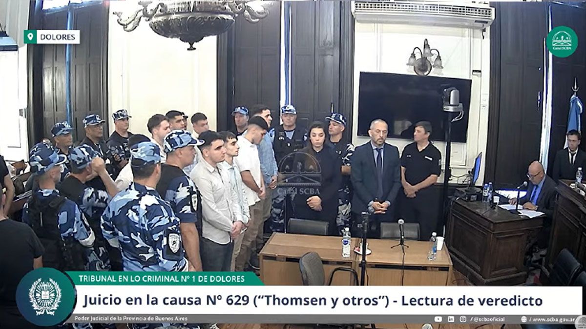 Los 8 rugbiers fueron condenados por el asesinato de Fernando Báez Sosa (Foto Captura de TV)