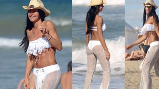 Carolina Baldini y su raro estilo playero