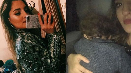 La tierna postal de Jana Maradona con el hijo de Diego Junior desde Italia