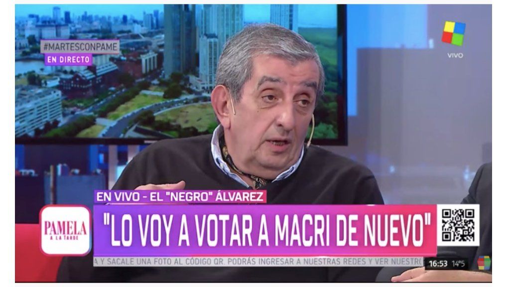 El Negro Álvarez: Lo voy a votar a Macri de nuevo, no tiene que volver Cristina