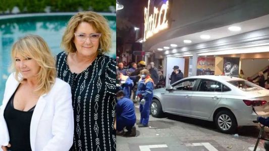 Un auto embistió contra la puerta de un teatro, donde actuaron Soledad Silveyra y Verónica Llinás