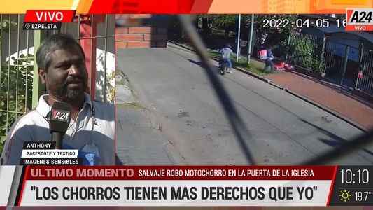 Ezpeleta: así deliverys asaltaron en la puerta de una Parroquia