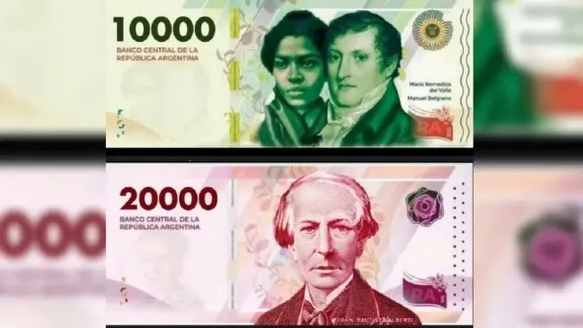 Los nuevos billetes que saldrán este año. (Foto: NA)