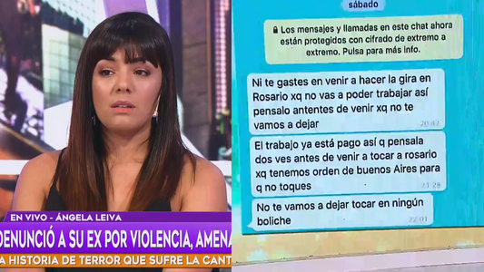 Ángela Leiva pasó por Incorrectas y mostró las amenazas de su ex