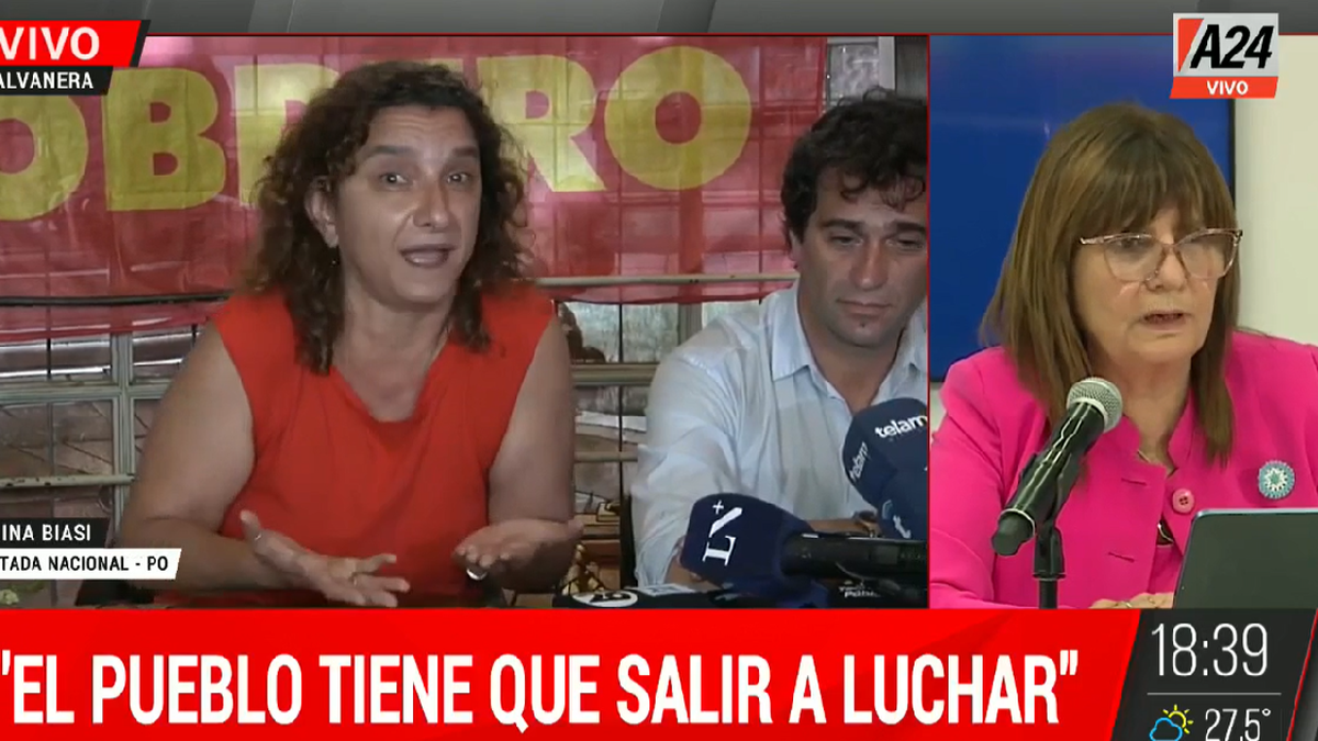 El Partido Obrero dijo que el protocolo de Patricia Bullrich es ilegal. (Foto: captura)