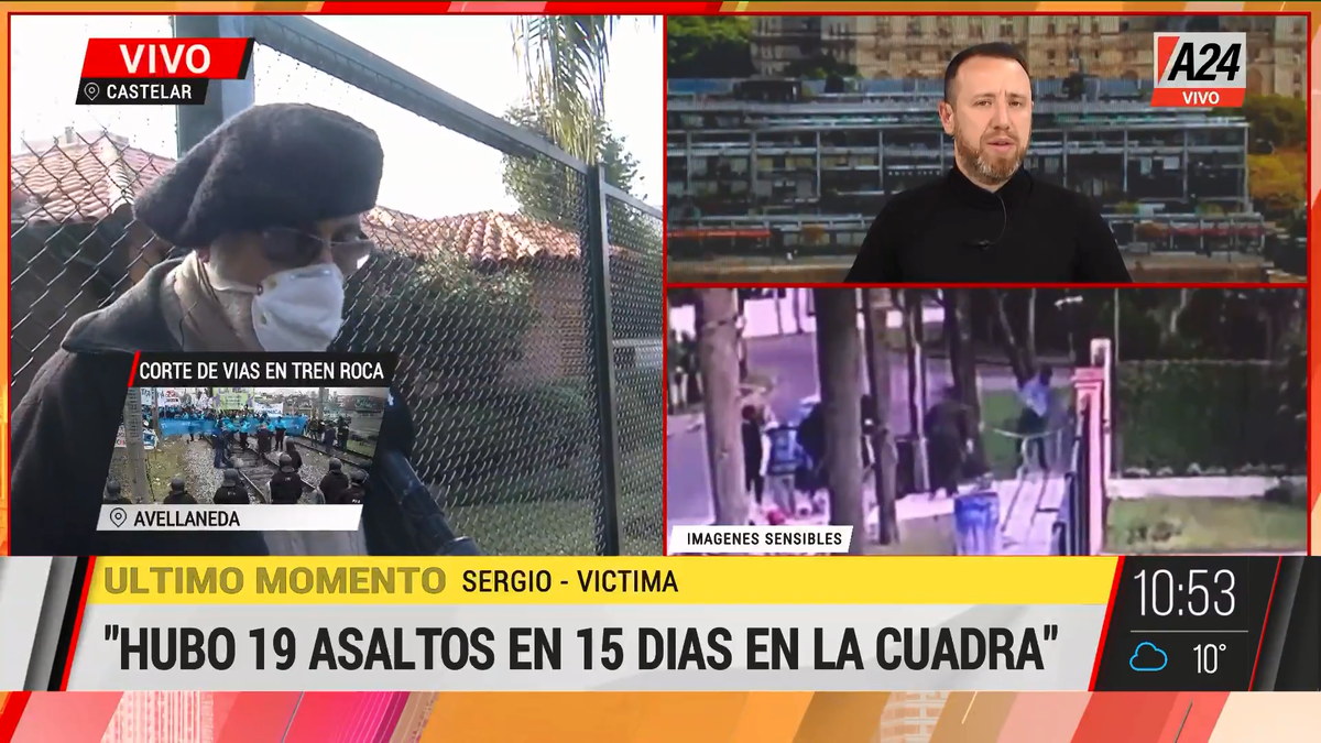 Castelar: la víctima contó la crónica del calvario que vivieron. (Captura de Tv)
