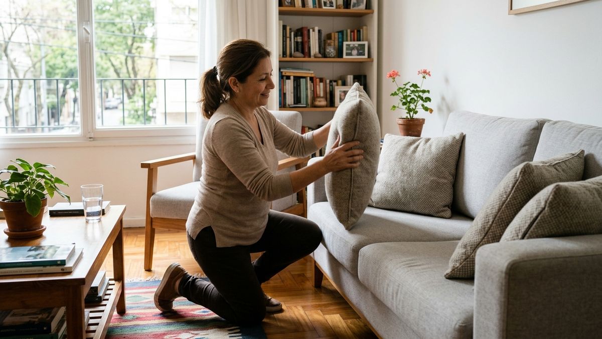 Cómo cuidar los almohadones del sillón para que no pierdan forma
