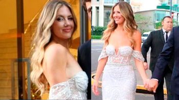 Stephanie Demner recibió un letal crítica por el vestido que usó para su casamiento