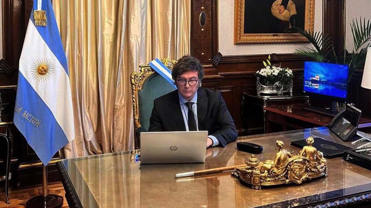 Javier Milei celebró el déficit cero. (Foto: Télam)