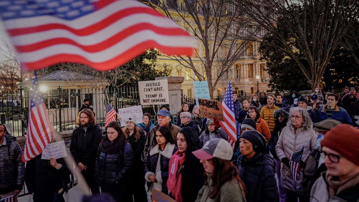 Protestas en Estados Unidos ante la decisión de Trump de pasar la 