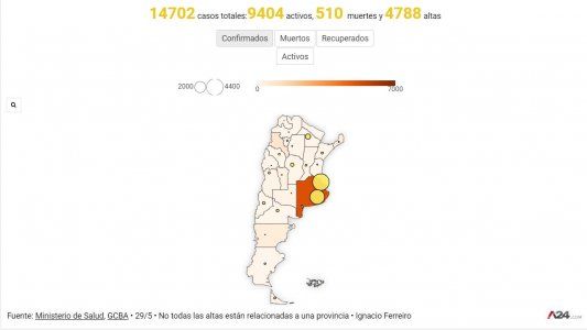 No pasaba desde hace un mes: 10 provincias informaron casos nuevos en el pico de la pandemia