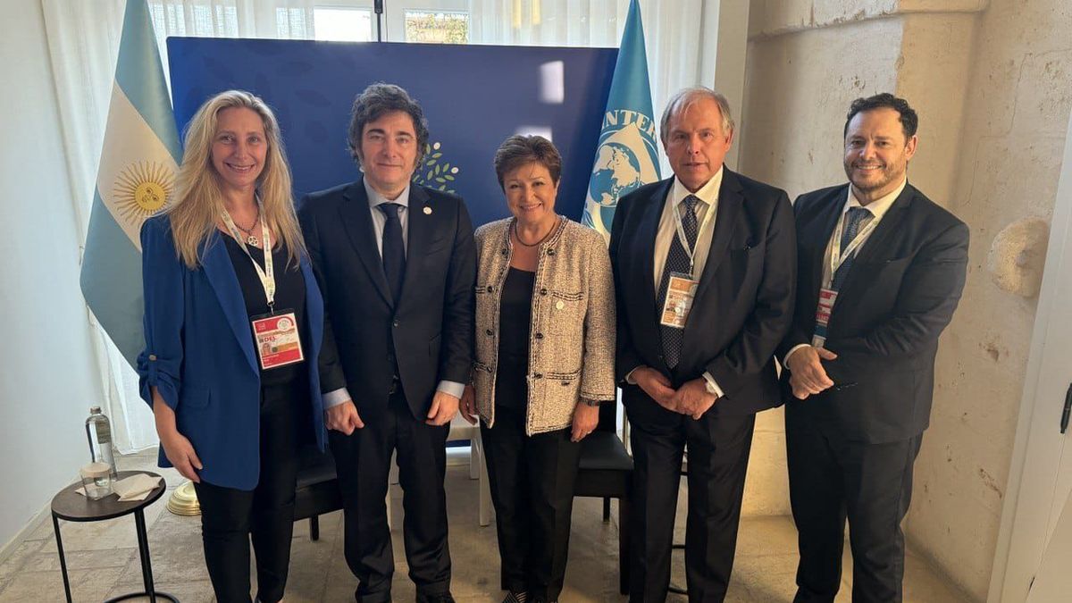 El encuentro con el FMI. (Foto: Presidencia)