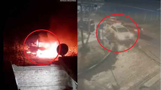 Video: así prendieron fuego la camioneta en la que llevaron a Brenda, Morena y Lara a la casa de la muerte