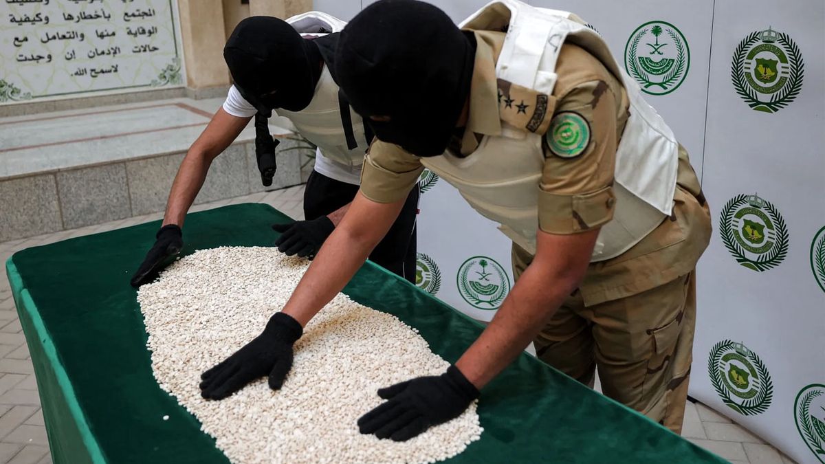 La droga captagón, en un operativo de la policía en Siria tras la caída dell dictador Al-Asad. (foto: Gentileza Bloomberg)