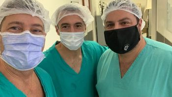 Los médicos Fernando Soldano, Gonzalo Vitagliano y Rodrigo Martínez Mansur. 