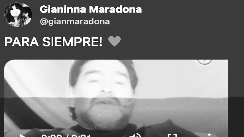 A un mes de la muerte de Diego Maradona su hija Gianinna subió un emotivo recuerdo